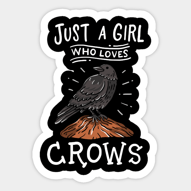 Crows Bird Lover Sticker by KAWAIITEE